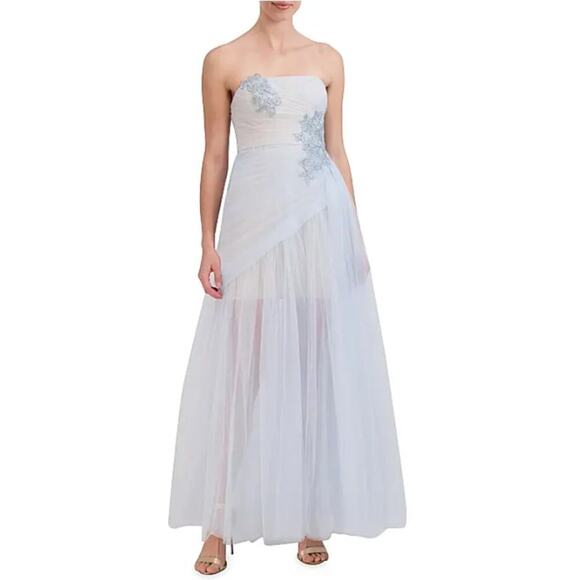 BCBGMaxAzria Dresses & Skirts - BCBGMAXAZRIA Women's Skyway Strapless Tulle Gown Long Evening Dress Size 2